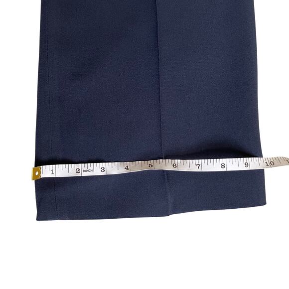 Sèzane US 4 Martin Trouser Pants in Navy High Waisted Wide Leg Chic Old Money - Picture 16 of 16